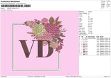 Vd Flowers Embroidery File 6 sizes