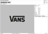 Vans Embroidery File 4 size