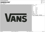 Vans Embroidery File 4 size