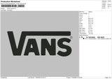 Vans Embroidery File 4 size