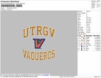 Vaqueros Embroidery File 9 Size