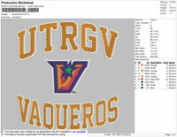 Vaqueros Embroidery File 9 Size