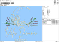 Vela Devina Embroidery File 4 size