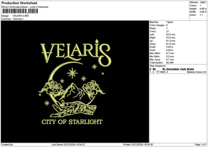 Starstext01 Embroidery File 6 sizes