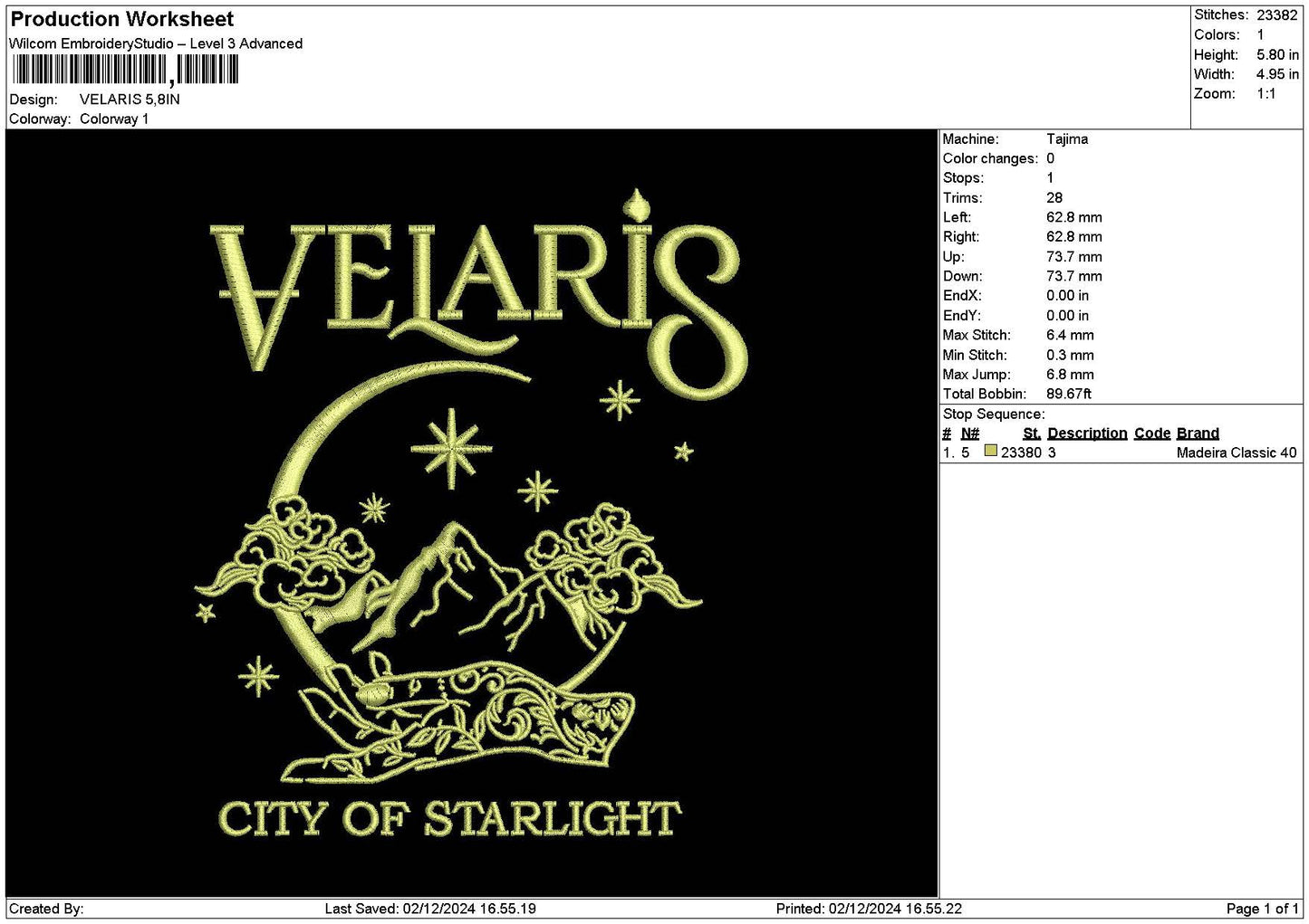 Starstext01 Embroidery File 6 sizes
