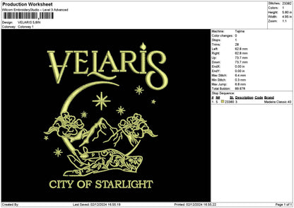 Starstext01 Embroidery File 6 sizes