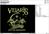 Starstext01 Embroidery File 6 sizes