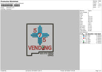 Vending Embroidery File 6 sizes