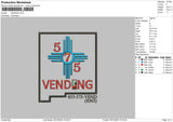 Vending Embroidery File 6 sizes