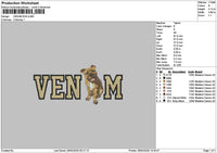 Venumtext Embroidery File 6 sizes