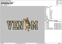 Venumtext Embroidery File 6 sizes