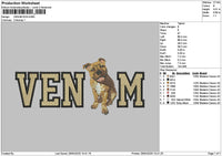 Venumtext Embroidery File 6 sizes