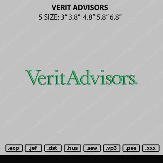 Verit Advisors Embroidery File 5 size