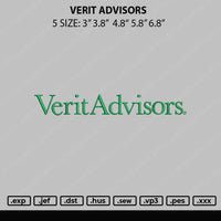 Verit Advisors Embroidery File 5 size