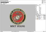 Veterantext Embroidery File 6 sizes
