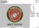 Veterantext Embroidery File 6 sizes