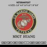 Veterantext Embroidery File 6 sizes
