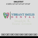 Smilestext Embroidery File 6 sizes