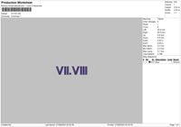 Vi Viii Embroidery File 6 sizes