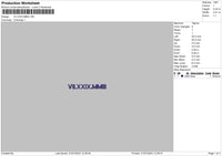 Roman Numerals 2107 Embroidery File 6 sizes