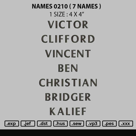 Names 0210 Embroidery 7 Names