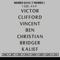 Names 0210 Embroidery 7 Names