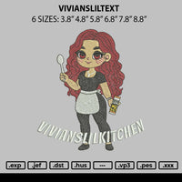 Viviansliltext Embroidery File 6 sizes