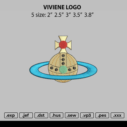 Vvne Wstwd Logo Embroidery File 5 size