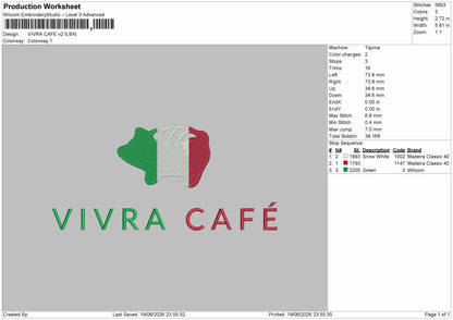Vivratext V2 Embroidery Machine Design File 6 sizes