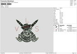 Skull 2403 Embroidery File 6 sizes