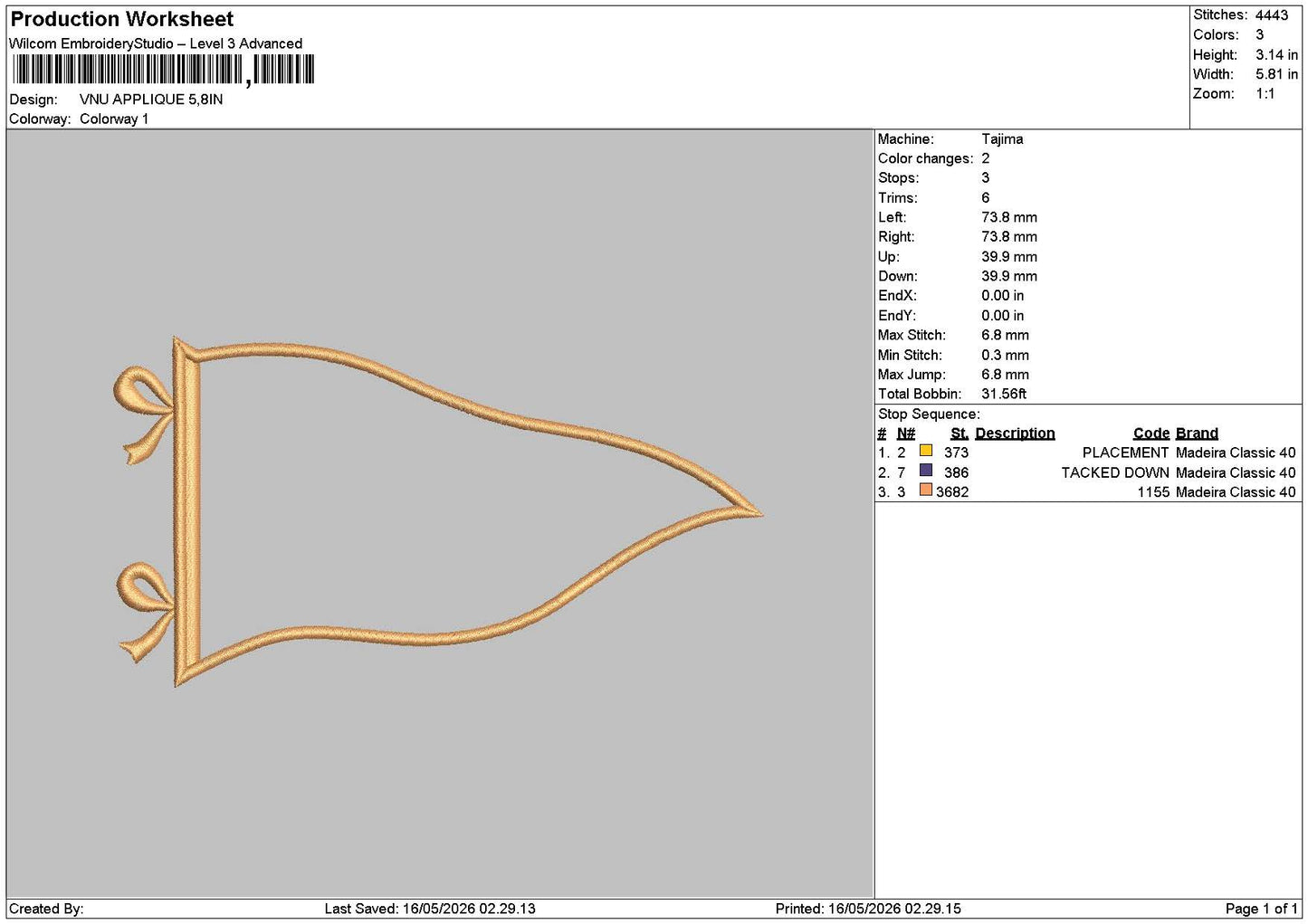 Flag Aplique Embroidery File 6 sizes