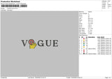 Vogue Donut Embroidery File 4 Size