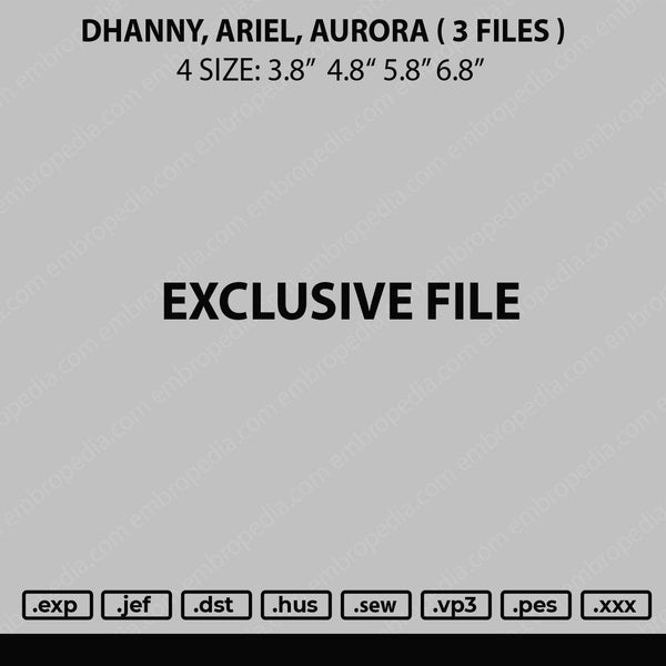 Dhanny Ariel Aurora Embroidery 3 Files