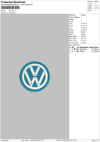 VW Logo Embroidery File 5 sizes