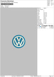 VW Logo Embroidery File 5 sizes