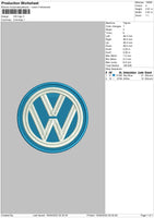 VW Logo Embroidery File 5 sizes