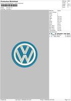 VW Logo Embroidery File 5 sizes