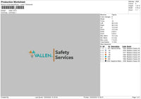 VallenText Embroidery File 6 sizes