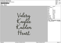 Names 2212 Embroidery File 6 sizes