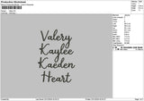 Names 2212 Embroidery File 6 sizes