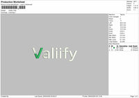 Valiify logo embroidery files