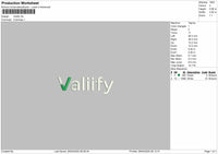 Valiify logo embroidery files
