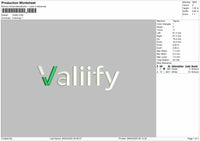 Valiify logo embroidery files