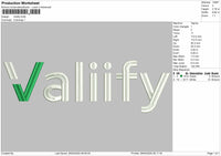 Valiify logo embroidery files