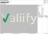 Valiify logo embroidery files