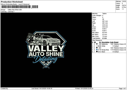 Valleytext Embroidery File 6 sizes