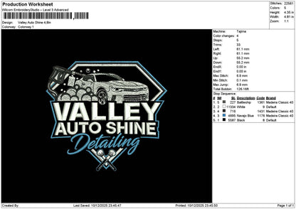 Valleytext Embroidery File 6 sizes