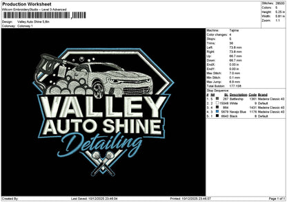 Valleytext Embroidery File 6 sizes