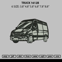 Truck 1612b Embroidery File 6 sizes