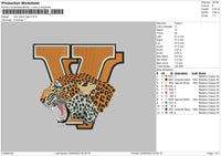 Vleck Tiger Embroidery File 6 sizes